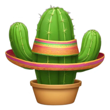 Cactus sombrero sticker