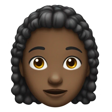 rosto de uma criança negra com tranças sticker