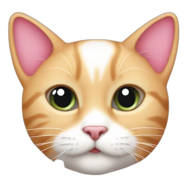 pink-cat-with-white-flower-behind-the-ear sticker