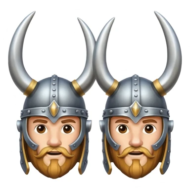 a pair of viking helmet horns sticker