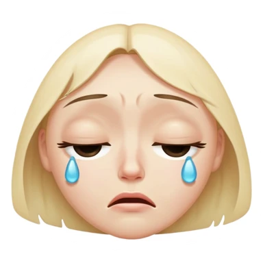 Crying face eyes closed with teardrop sticker