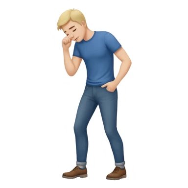 A white man scratching his butt sticker