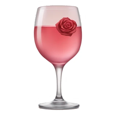 Glass of rose sticker
