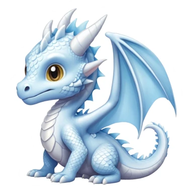 baby white dragon sticker