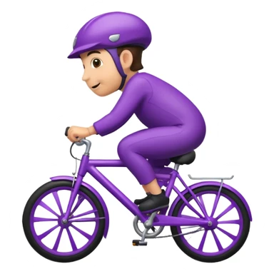 eggplant on bike  sticker