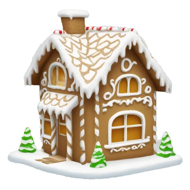 Cosy white gingerbread house  sticker