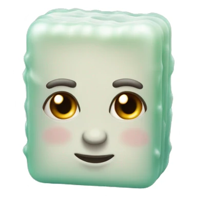 Anthropomorphic bar soap long eyelashes sticker