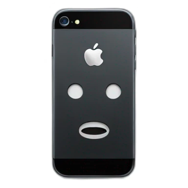 the phone appel iPhone the back black titan sticker