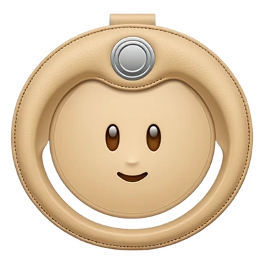 ostomy bag in beige with a circle in the middle. no liquids or smileys. just material sticker