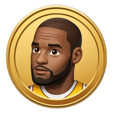 lebron james coin emoji sticker