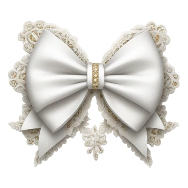 A white bow with detail  sticker