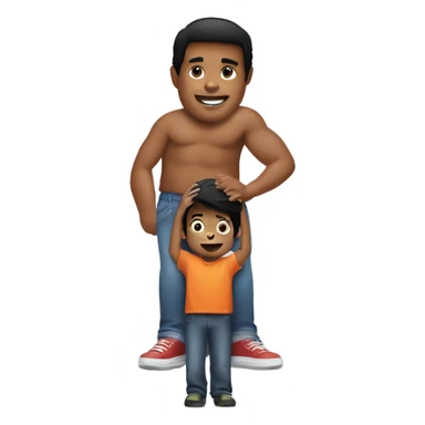 Une enceinte jbl being held by a young boy with straight black hair sticker