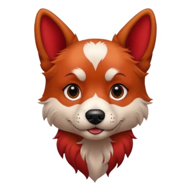 very tattoed looking dog with red hair sticker