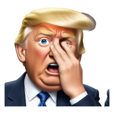 trump crying in bidens arms   sticker