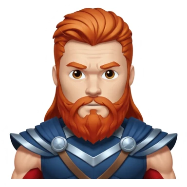 Thor, Thunder God from Norse Mythology with long red and beard, dark blue and silver outfit sticker