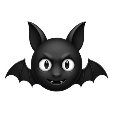 goth bat emoji, dramatic and mysterious sticker