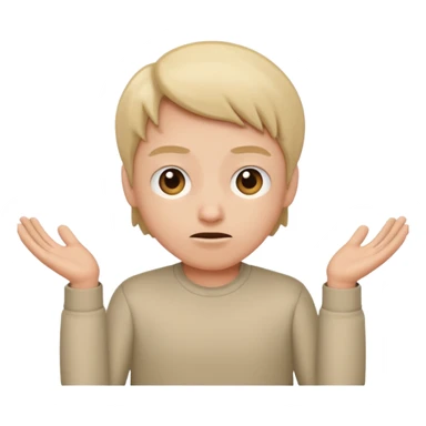 Me shrugging sticker