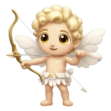Pale cupid with arrow sticker
