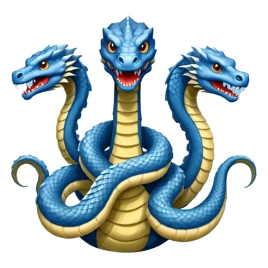Blue Hydra with 3 heads sticker