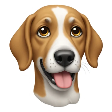 Dog wearing a hudi sticker