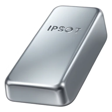 silver ingot shiny sticker