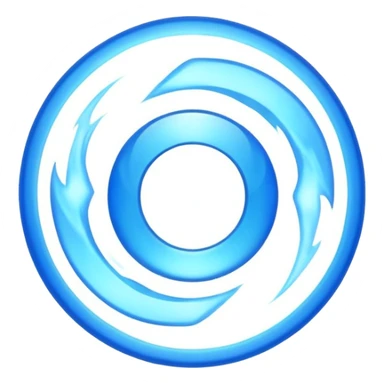 A minimalist CD disc with a subtle blue fire design, emoji style, blue fire, variation 1 sticker