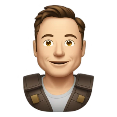 Elon musk buvant une bière sticker