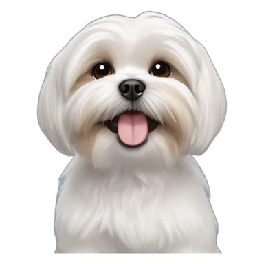 maltese shih tzu- smile sticker