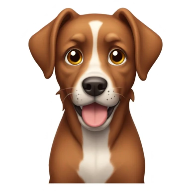 Perro marron claro con orejas un poco caídas, ojos y nariz marron sticker