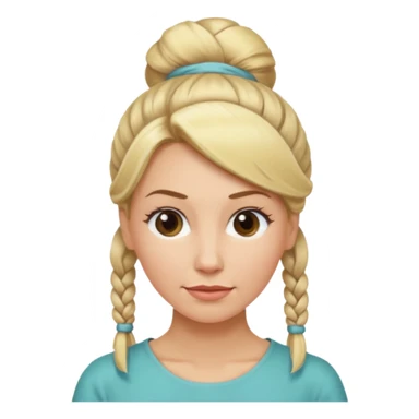 femme 35 ans blonde cheveux attachés sticker