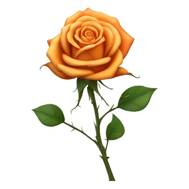 Orange rose sticker