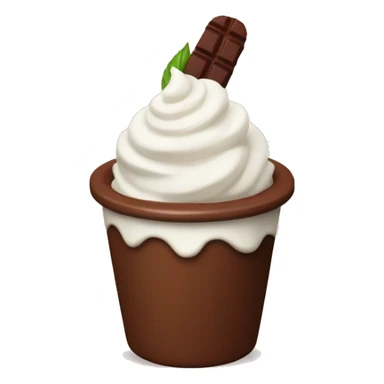 Cacao with Whipped cream and with small Zephyrs  sticker