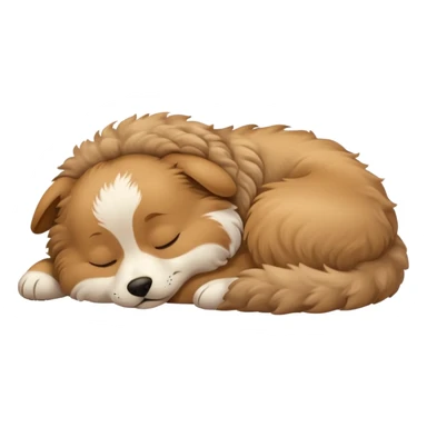 Fuffly doggy is sleeping sticker