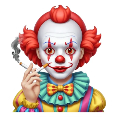 Clown smoking sticker