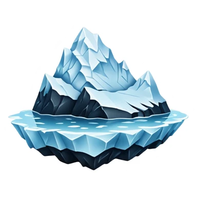 An iceberg, black sticker