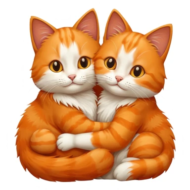 Two cats hugging sticker