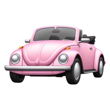 light pink beetle convertible  sticker