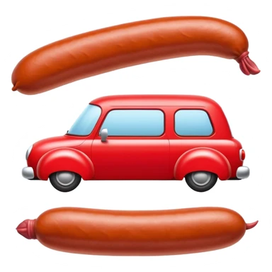 ugly car shapped like a merguez sticker