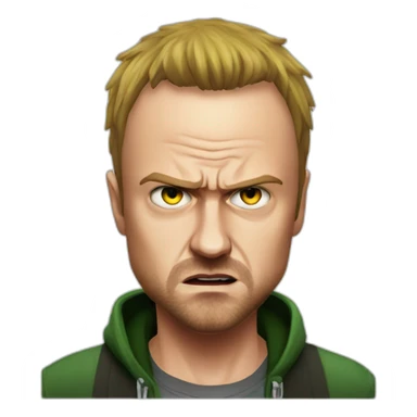 jesse pinkman angry realistic sticker