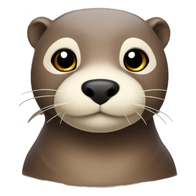 plush otter  sticker