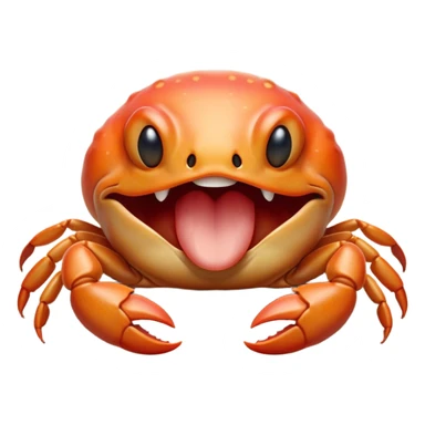 Cinematic Cute Yawning Baby Crab Portrait Emoji, Head tilted slightly with a dramatic, wide-open yawn, showcasing a petite, delicately armored body with gently drooping antennae and sleepy, half-closed eyes, Simplified yet irresistibly adorable features, highly detailed, glowing with a soft, cozy coastal glow, high shine, relaxed yet expressive, stylized with a dash of whimsical seaside charm, soft glowing outline, capturing the essence of a drowsy yet affectionate baby crab that appears ready to scuttle off for a nap! sticker