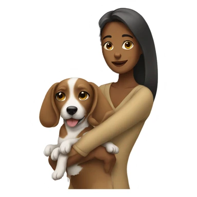 Woman and pup sticker