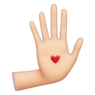 I love you written on hand sticker