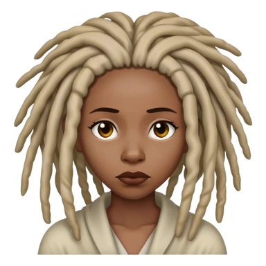 Black woman with locs sick  sticker