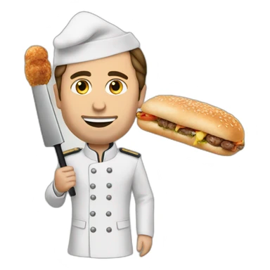 Macron avec un kebab sticker