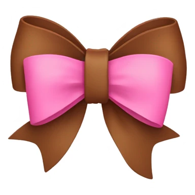 brown bow with pink on it sticker