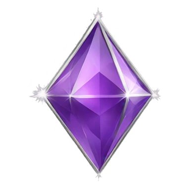 purple diamond STAR with silver margins sticker