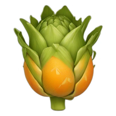 orange artichoke sticker