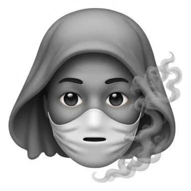 Emoji com fumaça na cara sticker