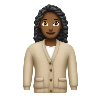 Beige cardigan sticker